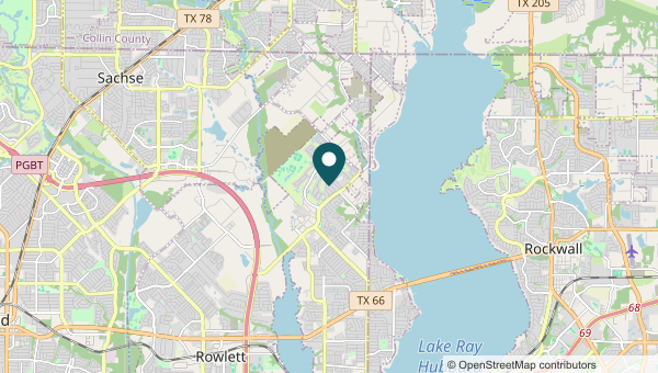 Map of Waterview, Rowlett service area